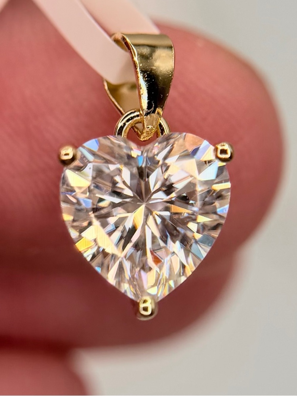 NEW 2CT Heart Moissanite Pendant - 8mm D Color - Certified GRA - New With Tags